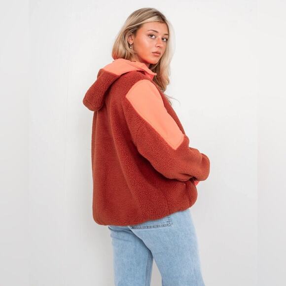 FREE PEOPLE Lead The Pack Fleece Jacket Size Medium - Picture 4 of 15